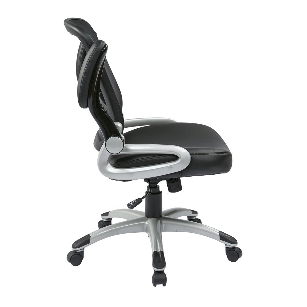 Black Leather Chair – Ergonomic Work Chair for Teachers and Office Use
