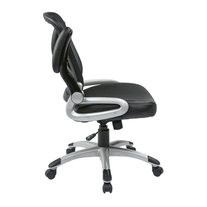 Black Leather Chair – Ergonomic Work Chair for Teachers and Office Use