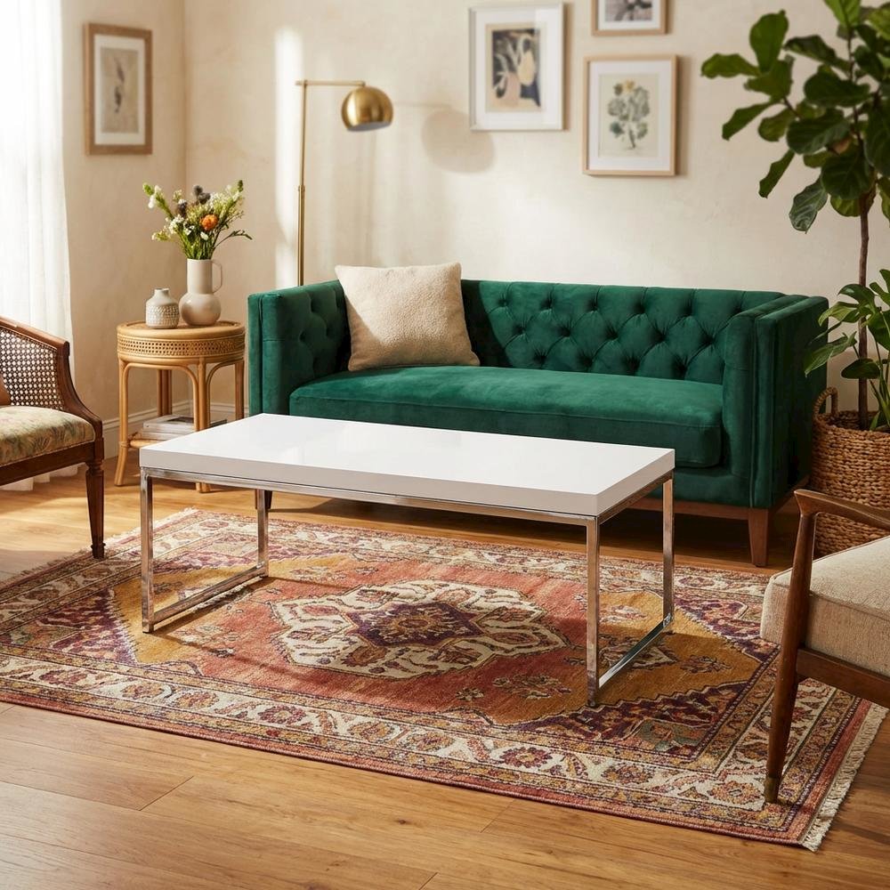Modern Wooden Coffee Table with Sturdy Construction and Light Finish