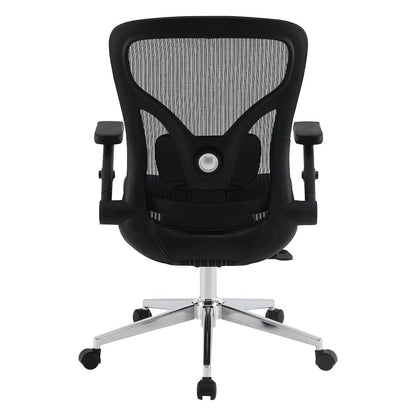 Black Matrix Seat and Back Manager’s Chair, PU-Padded Adjustable 4D Flip Arms
