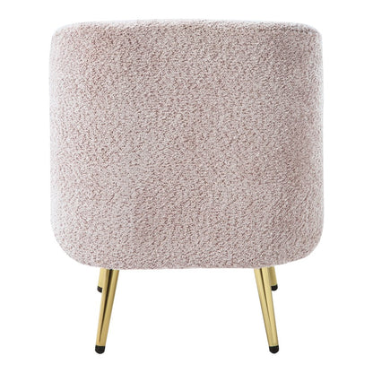 Abrina Vanity Chair in Dusty Rose Fabric with Gold Legs