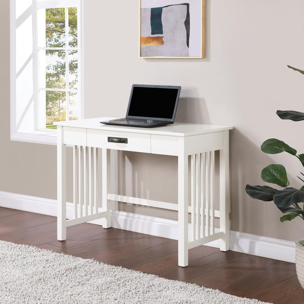 Sierra Writing Desk, White Finish