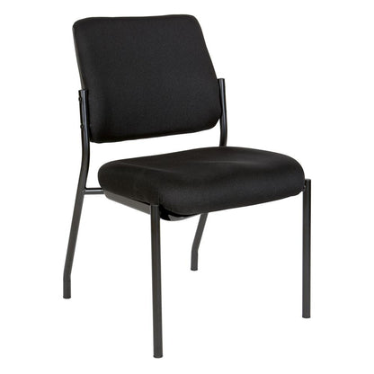 Stackable Visitor’s Chair Black Padded Seat Armless, 83720-231