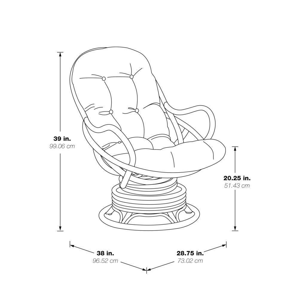 Lanai Rattan Swivel Rocker