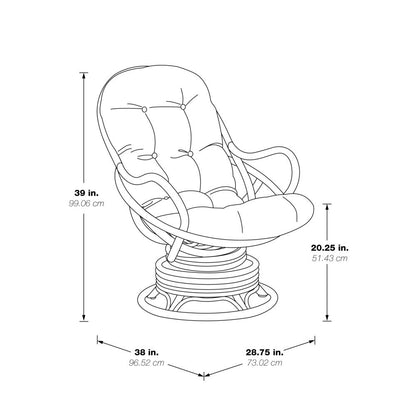 Lanai Rattan Swivel Rocker