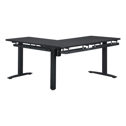 Kilo L-Shape Electric Lift Gaming Desk in Grey Carbon Fiber Finish
