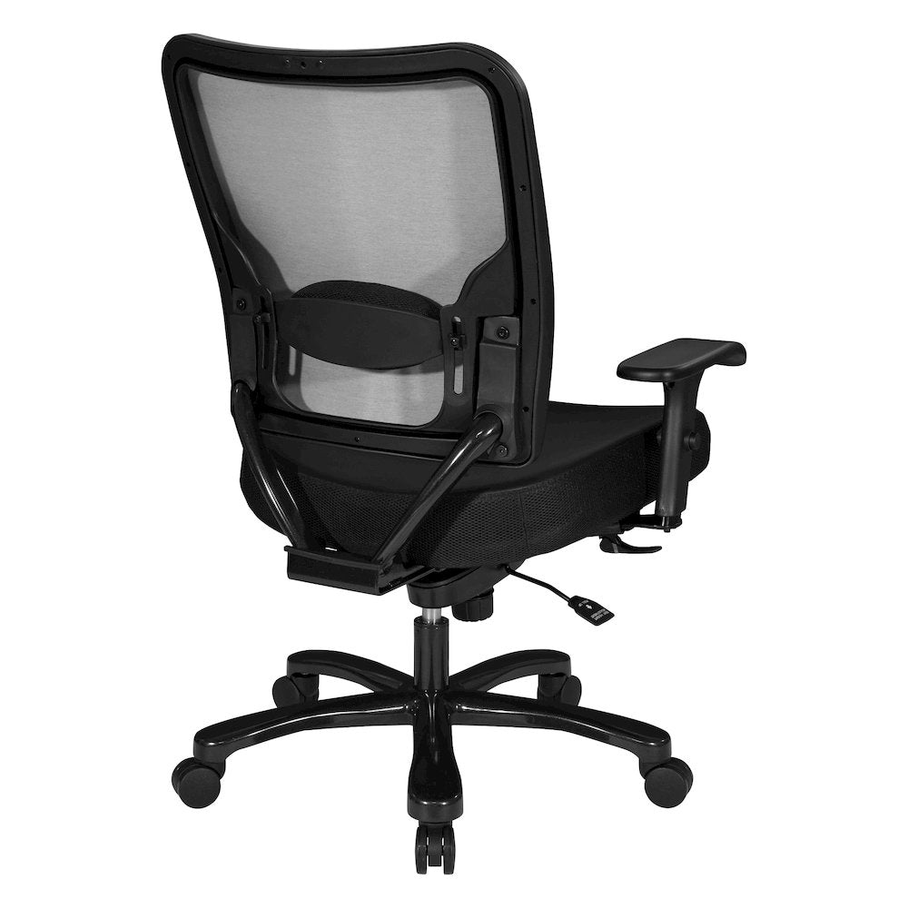 Big & Tall Dillon Black Ergonomic Chair With Black Dillon Fabric Seat