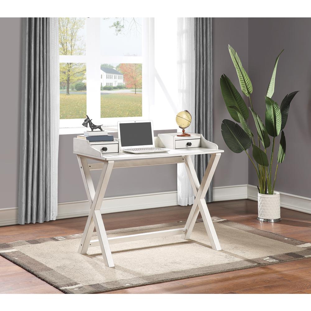Barton Writing Desk in White Wash finish , BRT55-WW