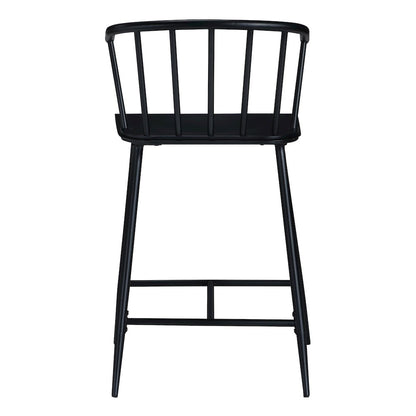 Lincoln All Metal Counter Stool in Black Finish