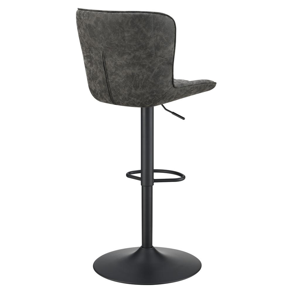 Kirkdale Adjustable Stool 2-Pack in Charcoal Faux Leather