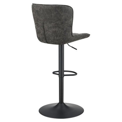 Kirkdale Adjustable Stool 2-Pack in Charcoal Faux Leather