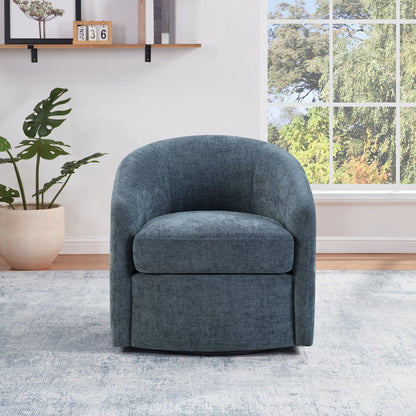 Bella Swivel Chair in Blue Denim