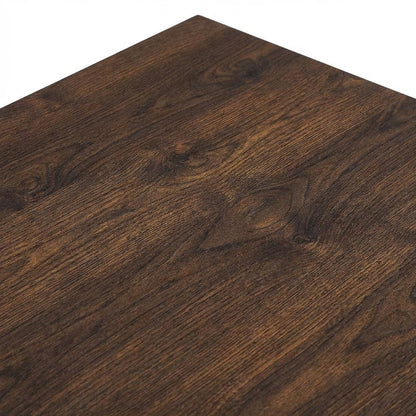 Stylish Cherry Office Desk With Glass And Iron Details For Workspaces
