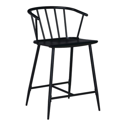 Lincoln All Metal Counter Stool in Black Finish