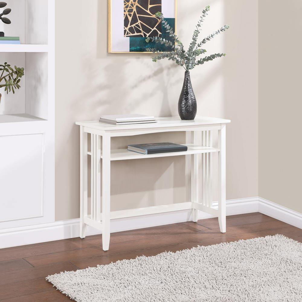 Sierra 36" Foyer Table, White Finish