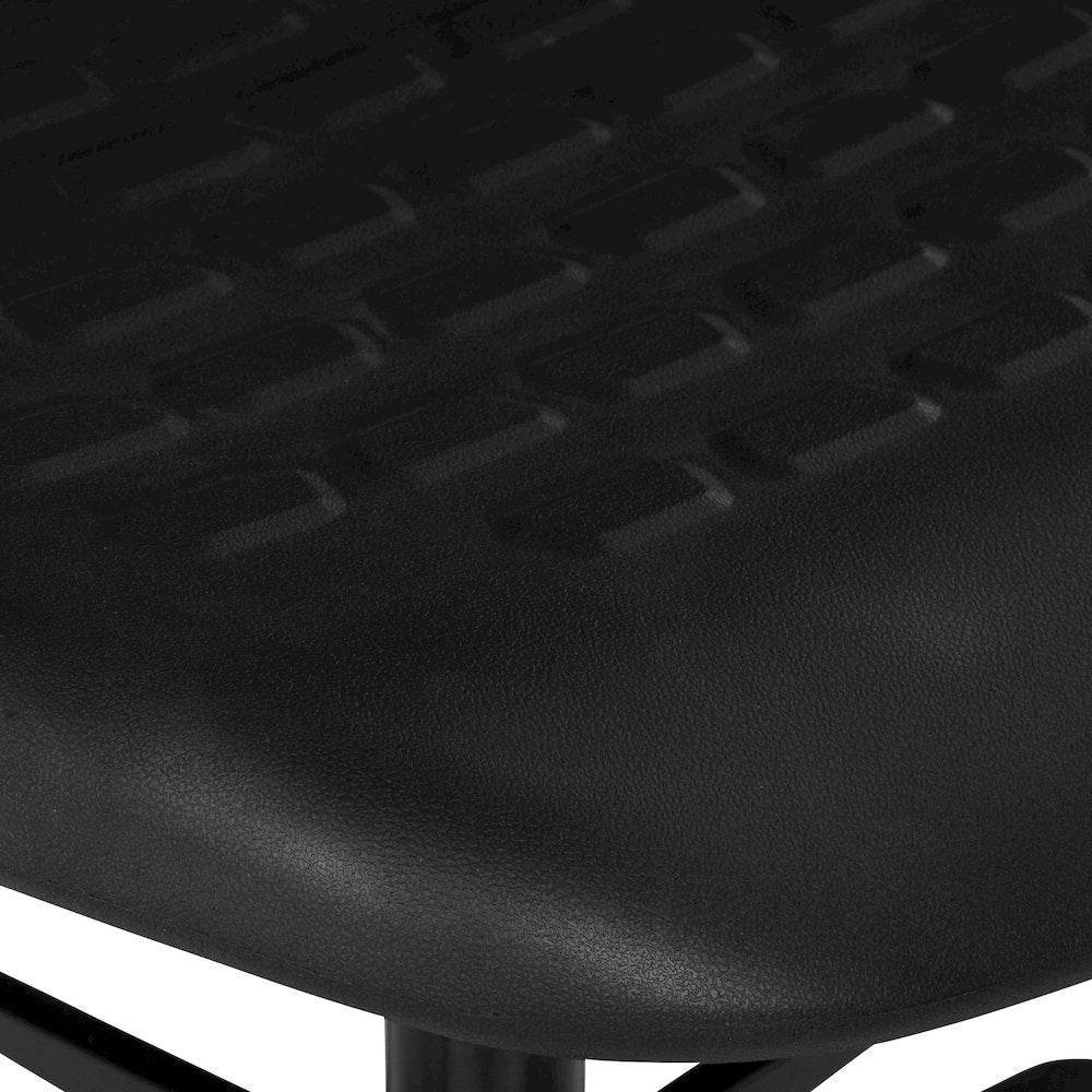 Black Self Skinned Urethane Intermediate Drafting Chair With Adjustable Black