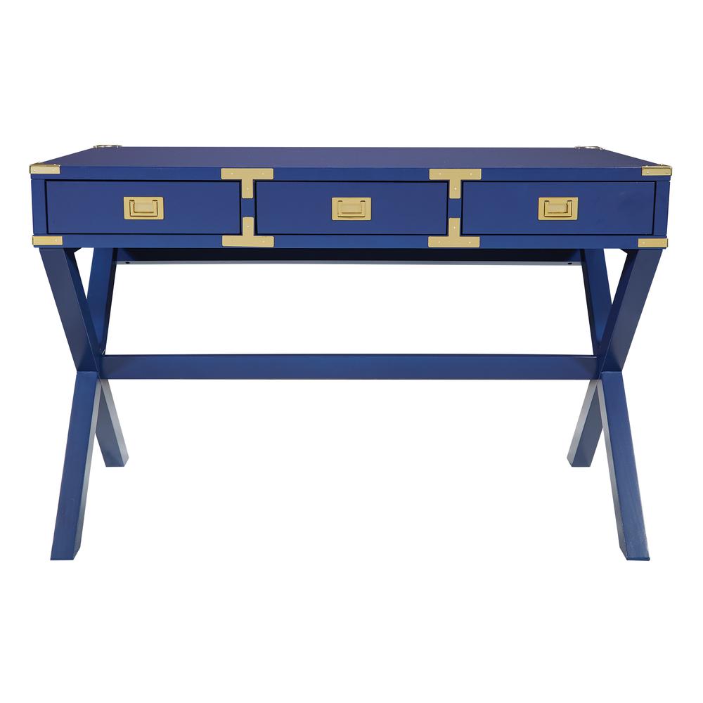 Wellington 46" Desk with Power in Lapis Blue Finish, WELP4630-LP