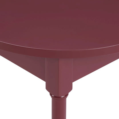 Golden Side Table in Maroon Wood Finish