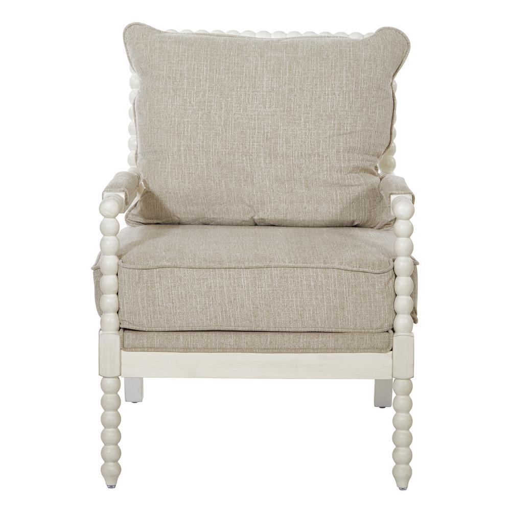 Kaylee Spindle Chair, Beige Linen