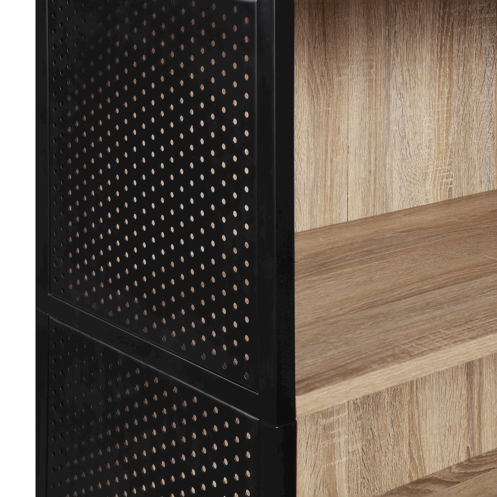 Ace 72” 5-Shelf Bookcase in Rustic Oak Finish
