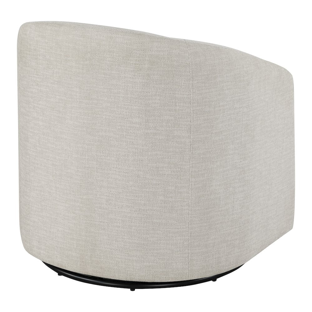 Bella Swivel Chair in Stone Fabric