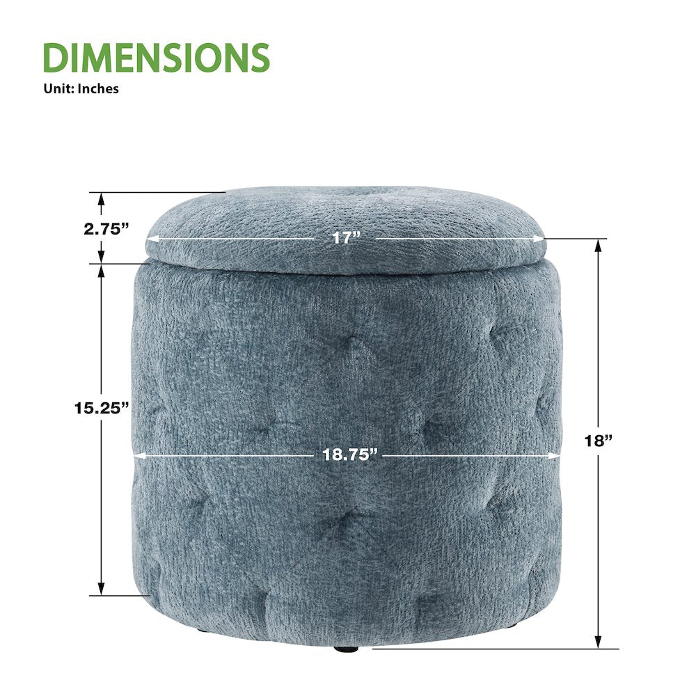 Erindale Round Storage Ottoman