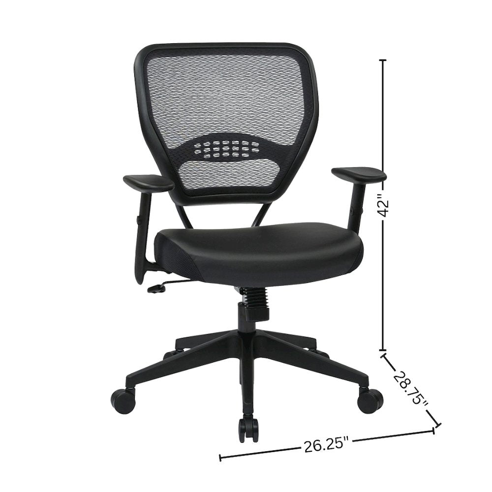 Ergonomic Office Chair – Leather Home Office Desk Chair With Support