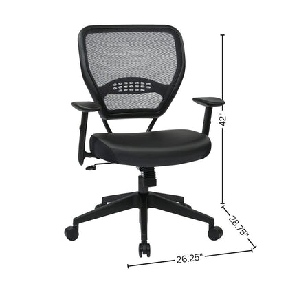 Ergonomic Office Chair – Leather Home Office Desk Chair With Support