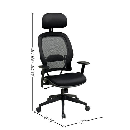 Ergonomic Mesh Office Chair – High-Back Computer Chair With Headrest