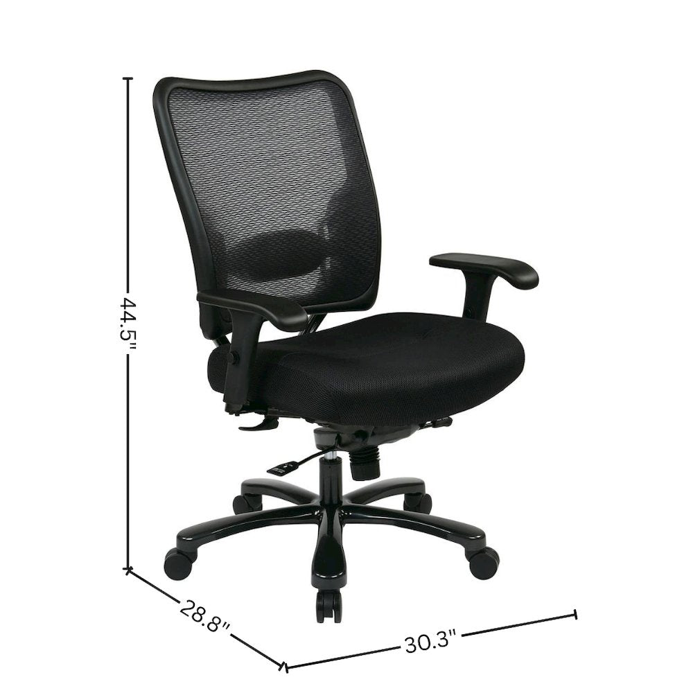 Black Mesh Office Chair – Ergonomic Home Office Desk Chair With Support