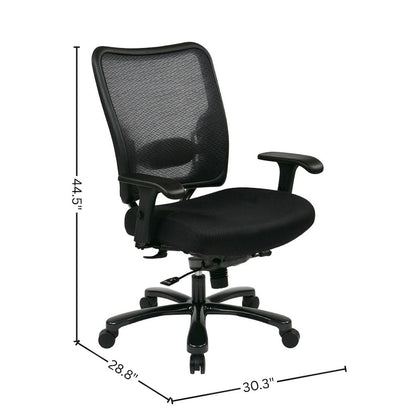 Black Mesh Office Chair – Ergonomic Home Office Desk Chair With Support