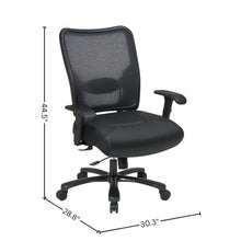 Black Leather Chair – Low-Back Work Chair for Teachers and Office Use