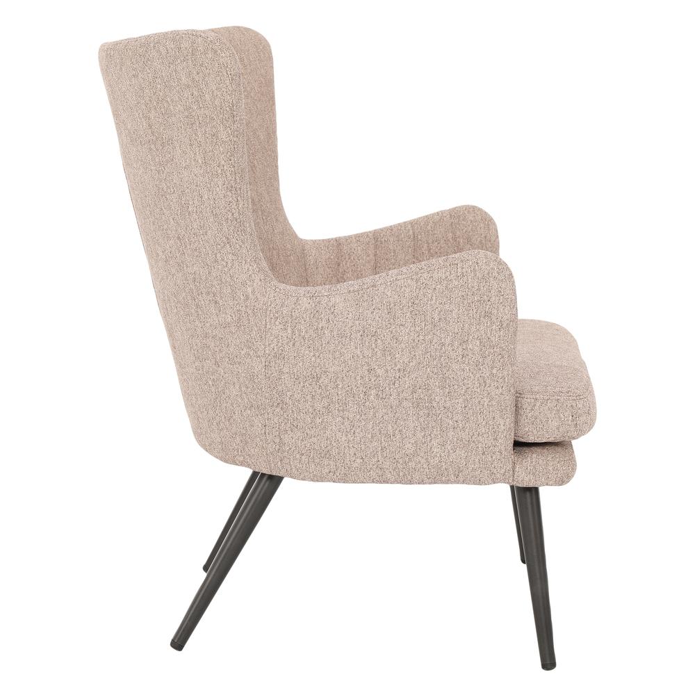 Jenson Accent Chair with Cappuccino Fabric and Grey Legs, JEN-914