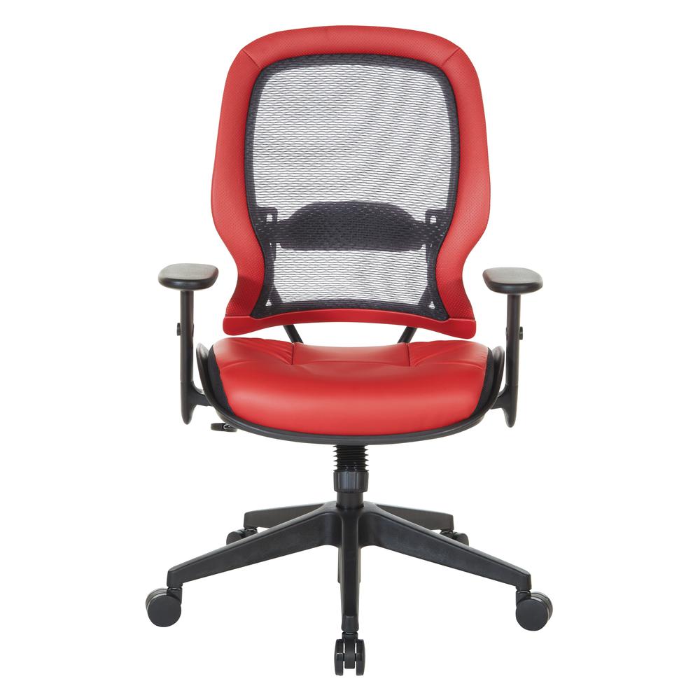Dark Air Grid® Back Managers Chair, Black/Lipstick