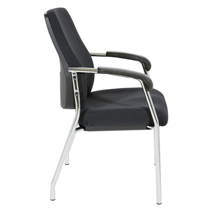 High Back Guest Chair with Chrome Frame in Coal Finish, 83750C-30
