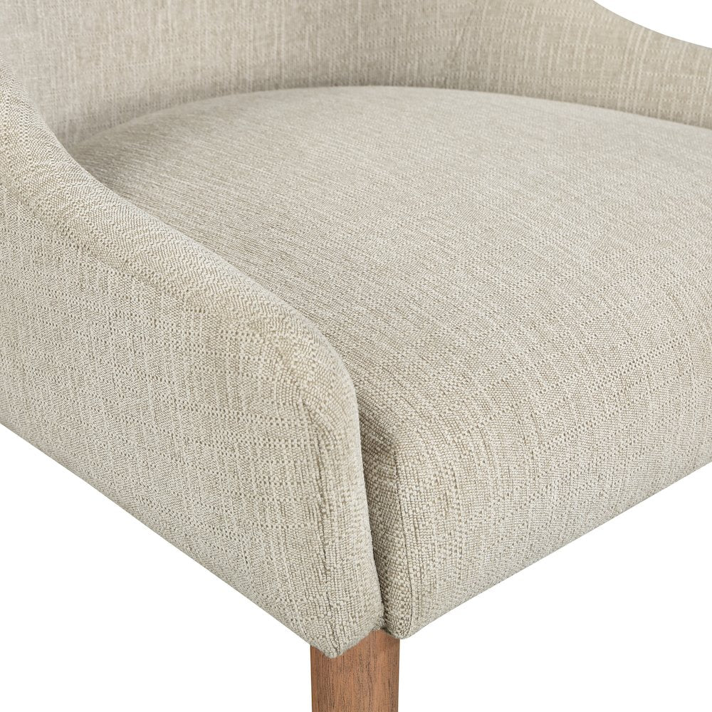 Kaylen Dining Chair 2-Pack in Linen Fabric with Medium Oak Legs