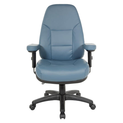 Professional Dual Function Ergonomic High Back Chair in Dillon Blue, EC4300-R105