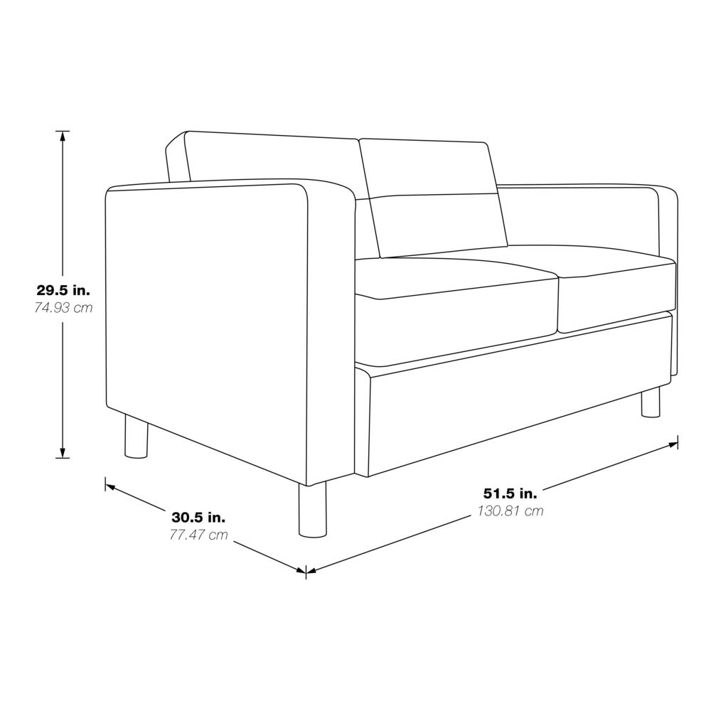 Pacific LoveSeat In Cement Fabric, PAC52-M59