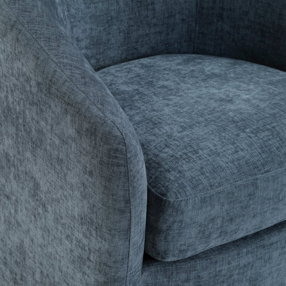 Bella Swivel Chair in Blue Denim