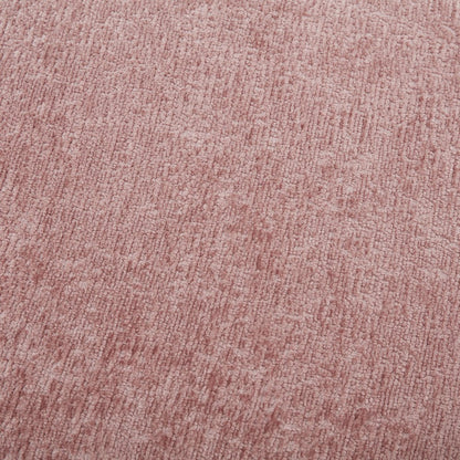 Annie Storage Ottoman in Rose Fabric with Natural Finish Legs