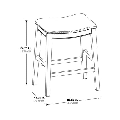 24" Saddle Stool 2-Pack