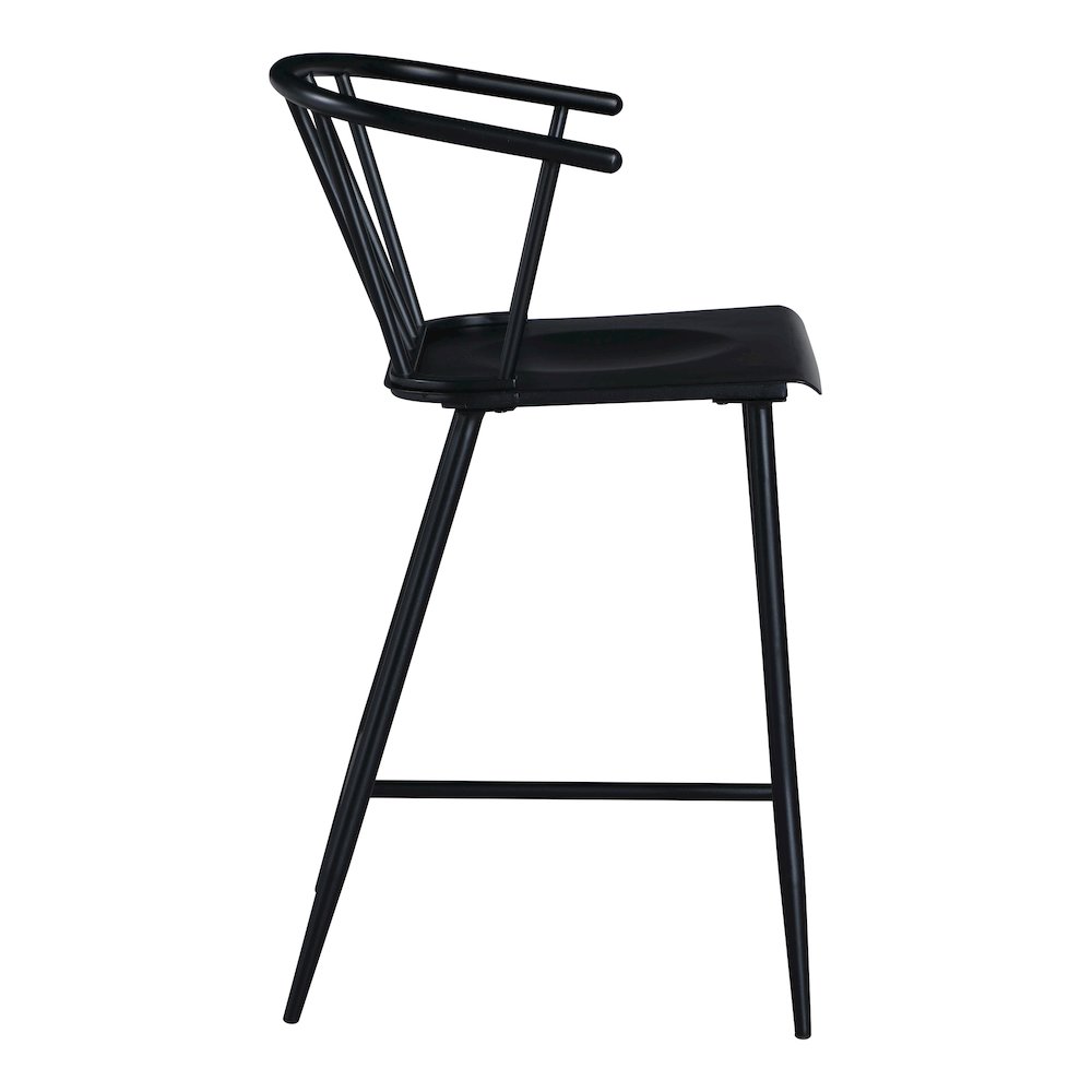 Lincoln All Metal Counter Stool in Black Finish