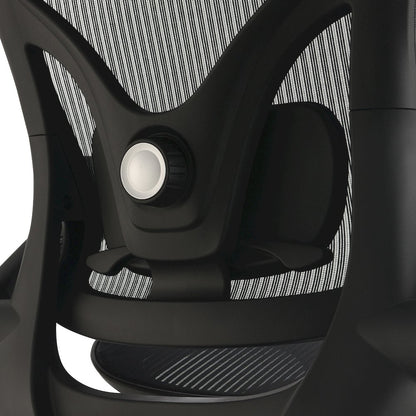 Black Matrix Seat and Back Manager’s Chair, PU-Padded Adjustable 4D Flip Arms