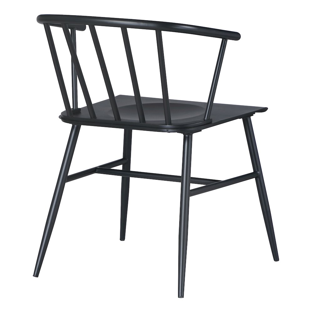 Lincoln All Metal Chair in Black Finish