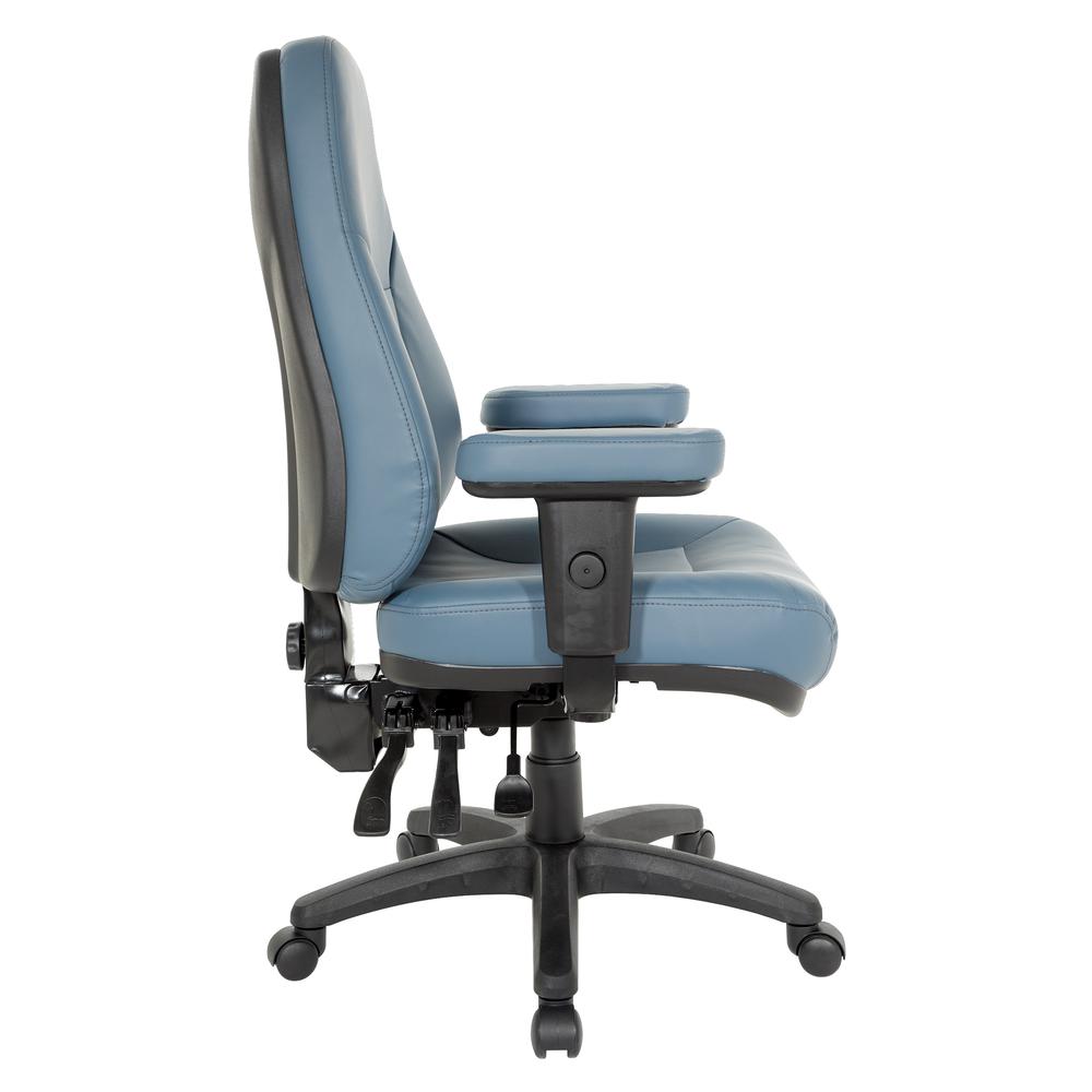 Professional Dual Function Ergonomic High Back Chair in Dillon Blue, EC4300-R105