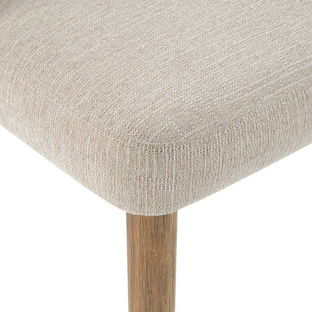 Ralston Dining Chair in Linen Fabric with Medium Oak Legs 2-Pack