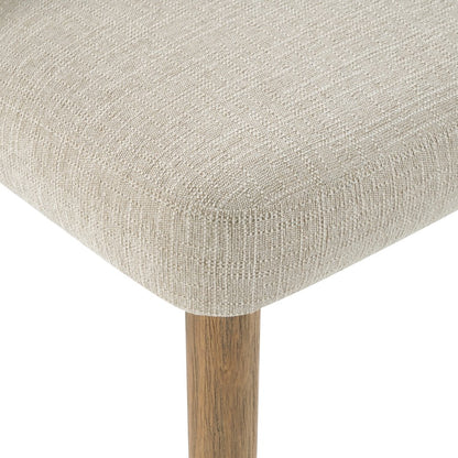 Ralston Dining Chair in Linen Fabric with Medium Oak Legs 2-Pack