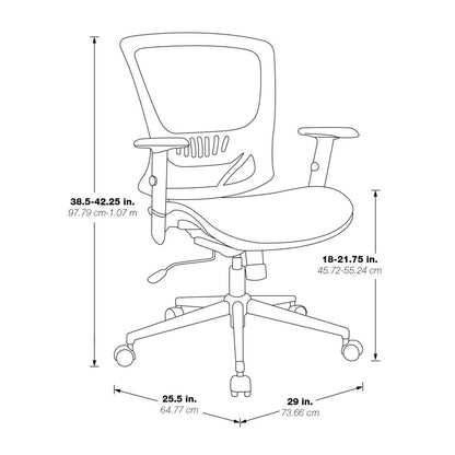 Mesh Back & Seat Locking Tilt Task Chair with Chrome Base, EM91027C-3