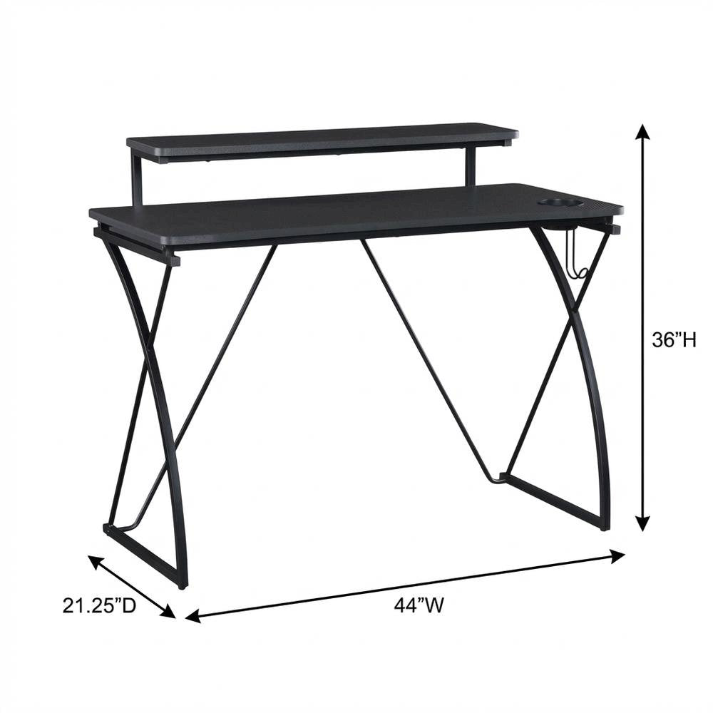 Wooden Desks with Hutches in Composite MDF and Steel Frame