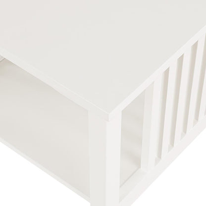 Sierra Mission End Table, White Finish